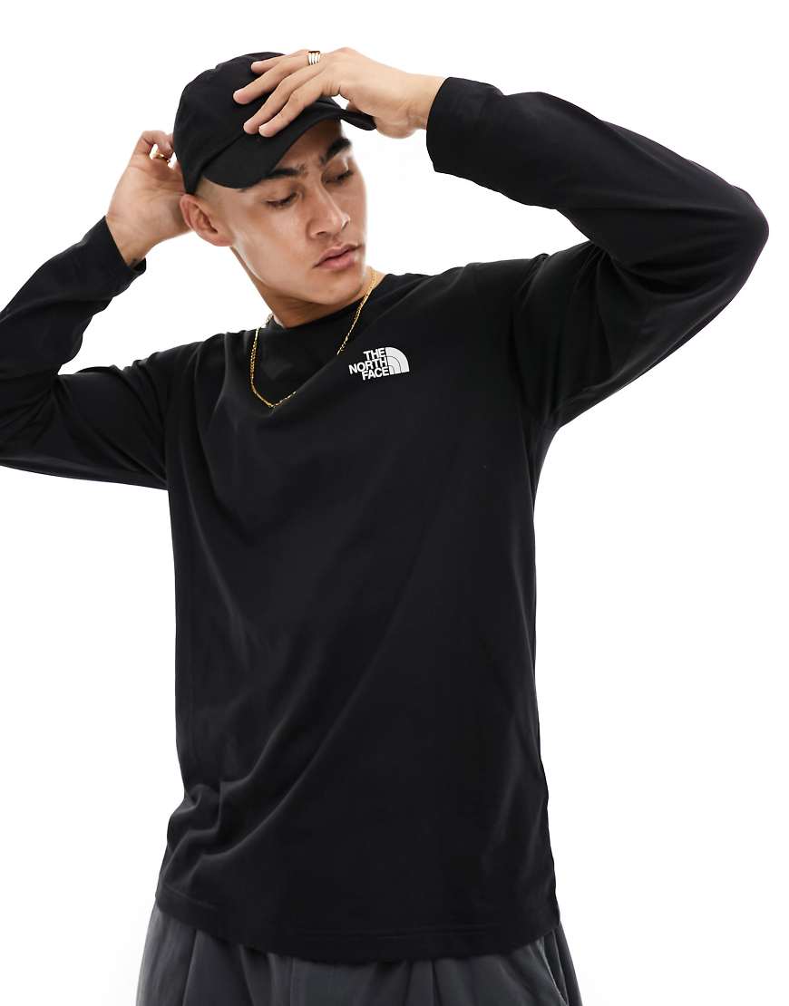 The North Face - Simple Dome - Langärmliges T-Shirt in Schwarz mit Logo