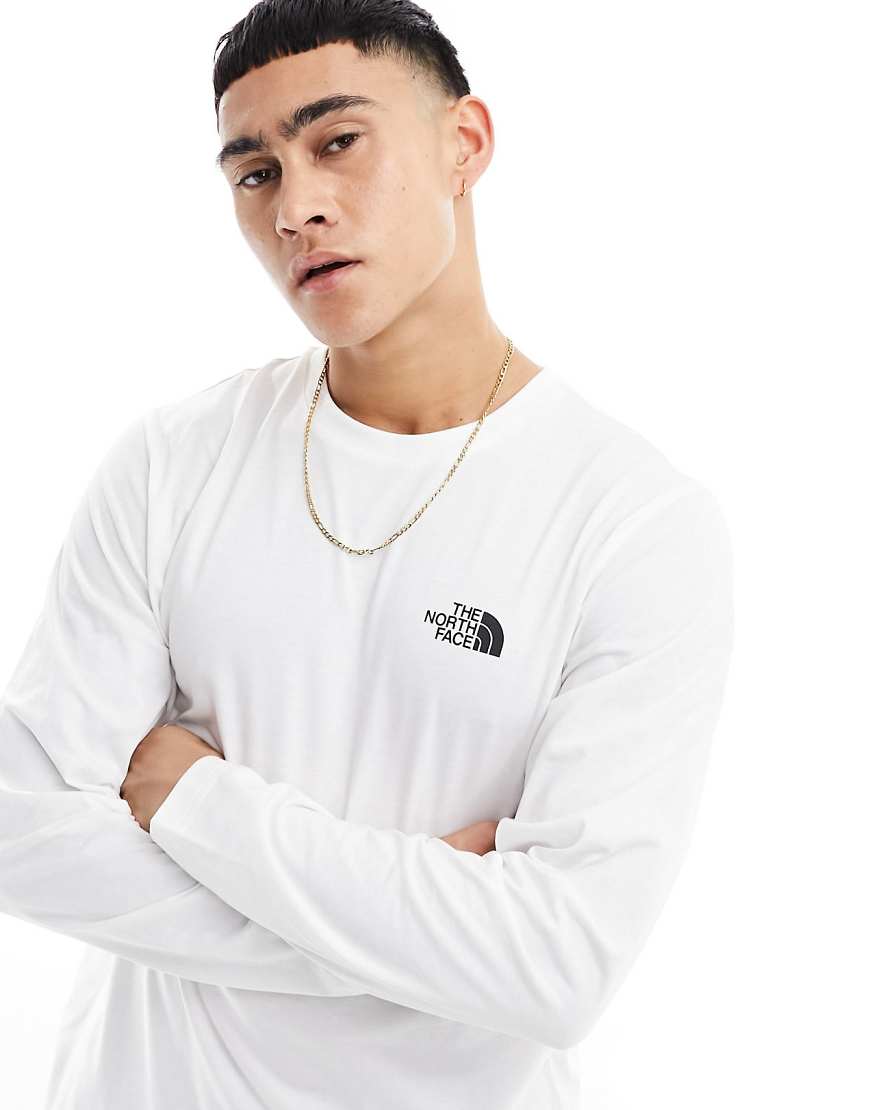 The North Face - Simple Dome - Langärmliges T-Shirt in Weiß mit Logo