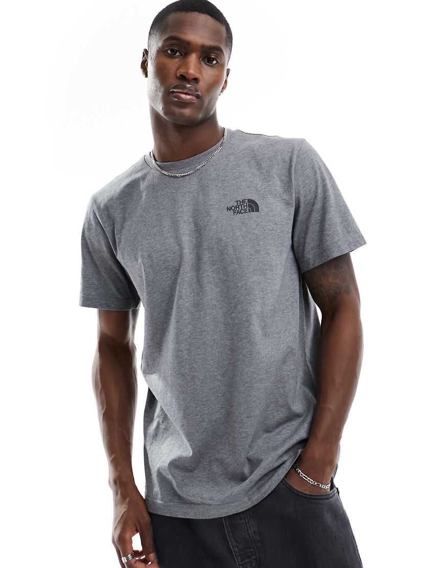 The North Face - Simple Dome - T-Shirt in Dunkelgrau mit Logo