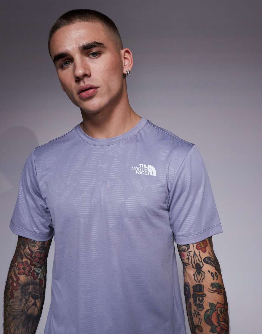 The North Face - Training 24/7 - T-Shirt in Grau mit geprägtem Logoprint
