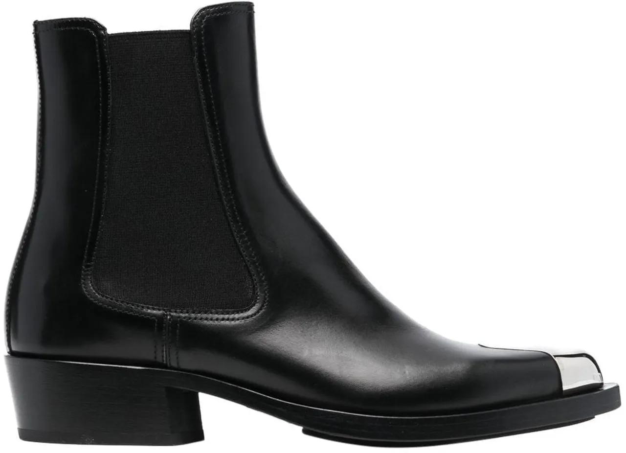 Alexander McQueen Boots - Alexander McQueen Leather Boots in zwart