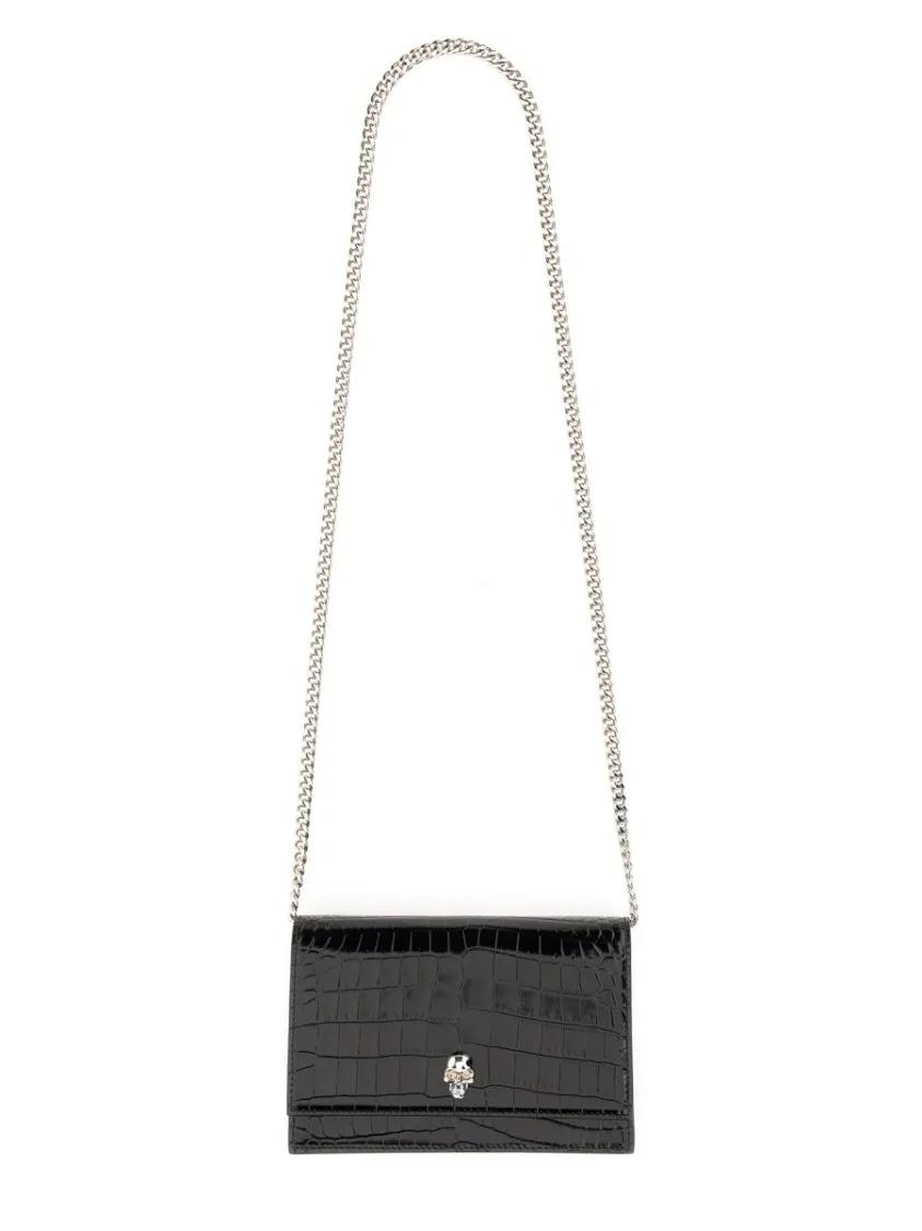 Alexander McQueen Hobo bags - Mini Skull Bag in zwart