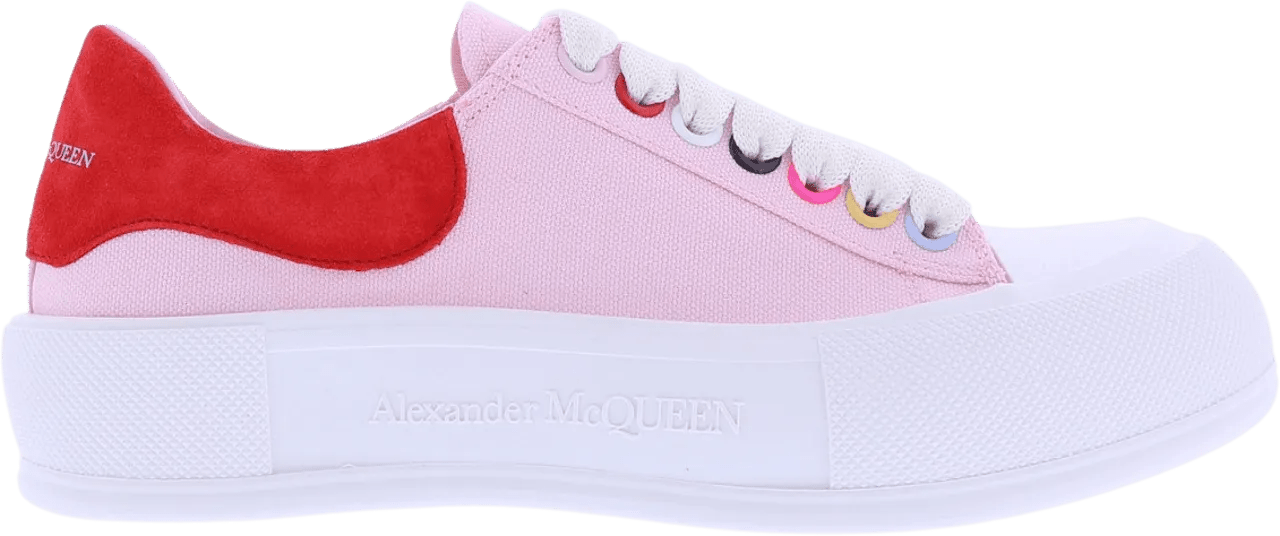 Alexander McQueen Low-Top Sneakers - Dames Sneaker Fabri.S.Gomm Ca.S./Sen in poeder roze