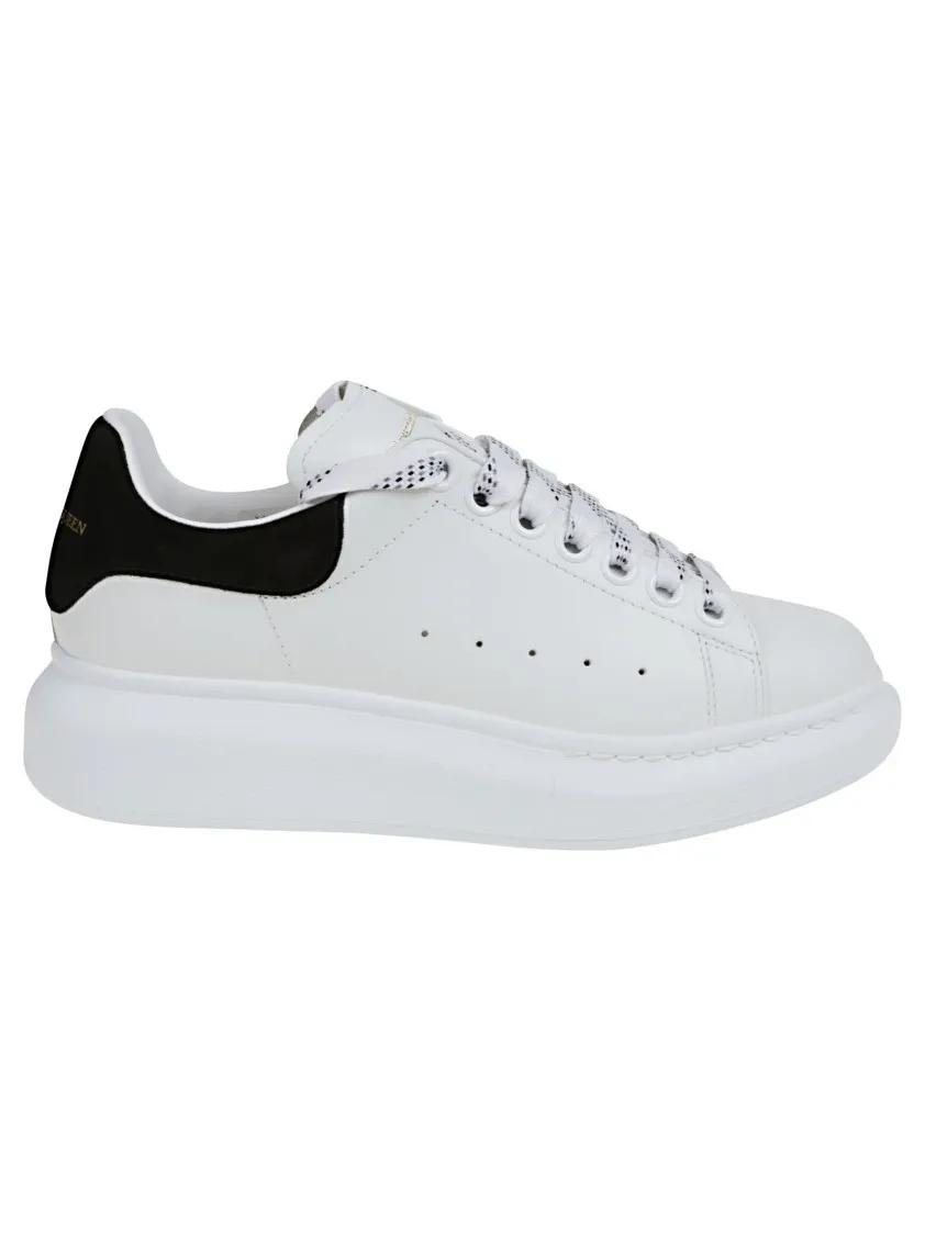 Alexander McQueen Low-Top Sneakers - Oversize Leather Sneakers in wit