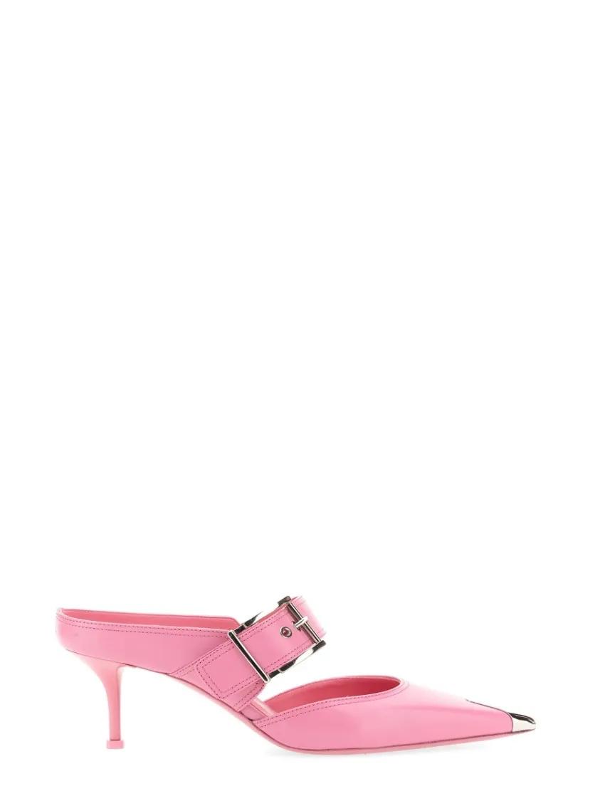 Alexander McQueen Sandalen - Punk Sandal With Buckle in roze