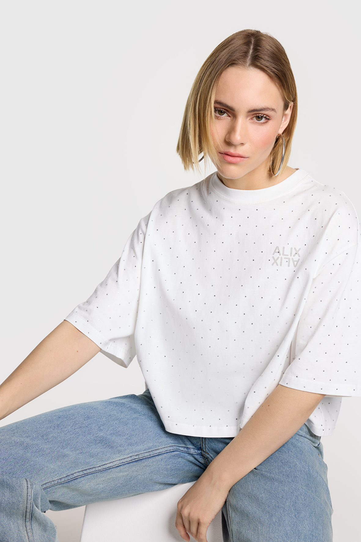 Alix The Label 2507853200 studded t-shirt