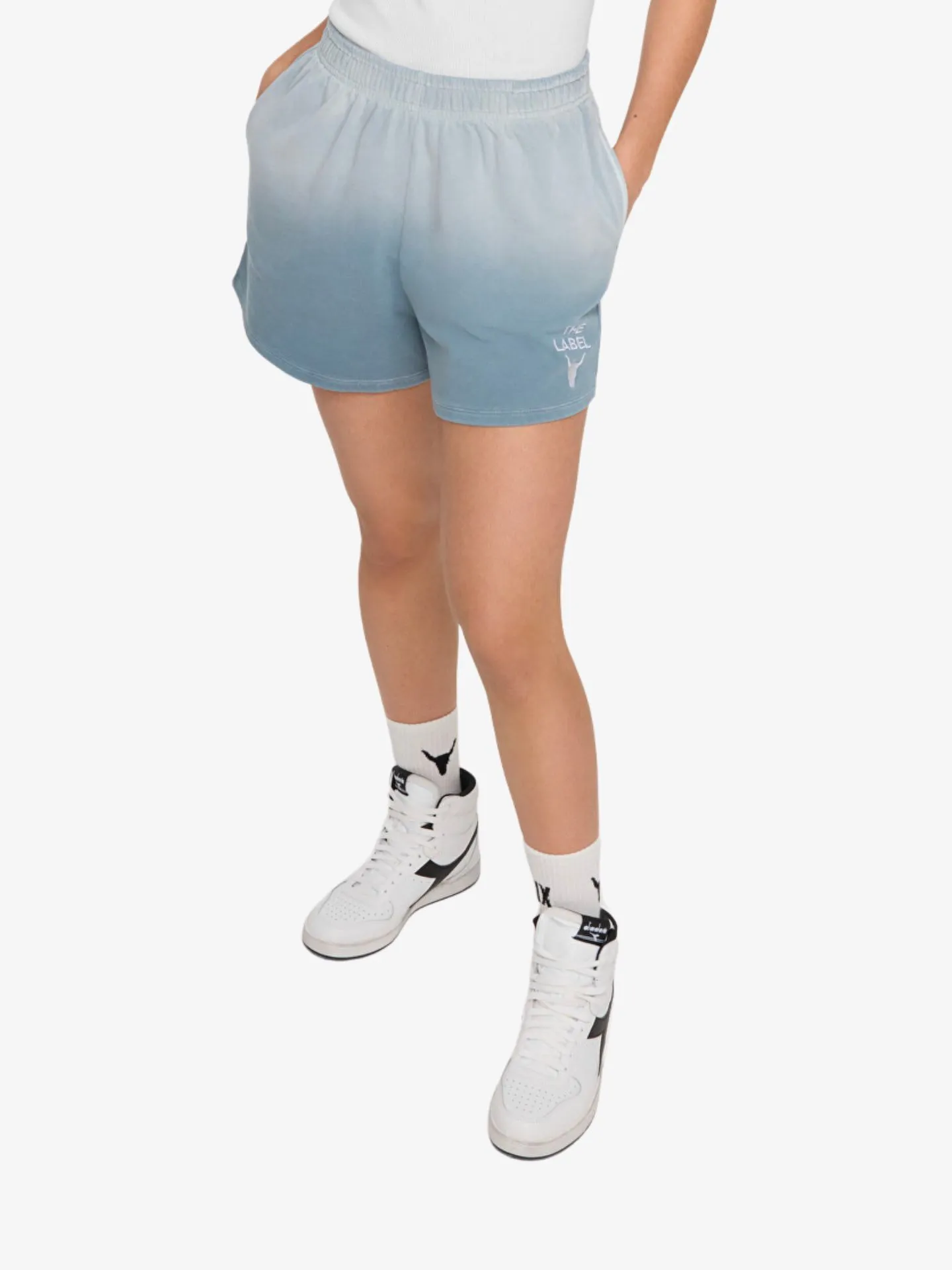 Alix The Label Dames short sprayed sweat soft grey