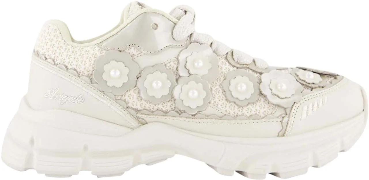 Axel Arigato Low-Top Sneakers - Dames Marathon Flwr Runner Wit in wit