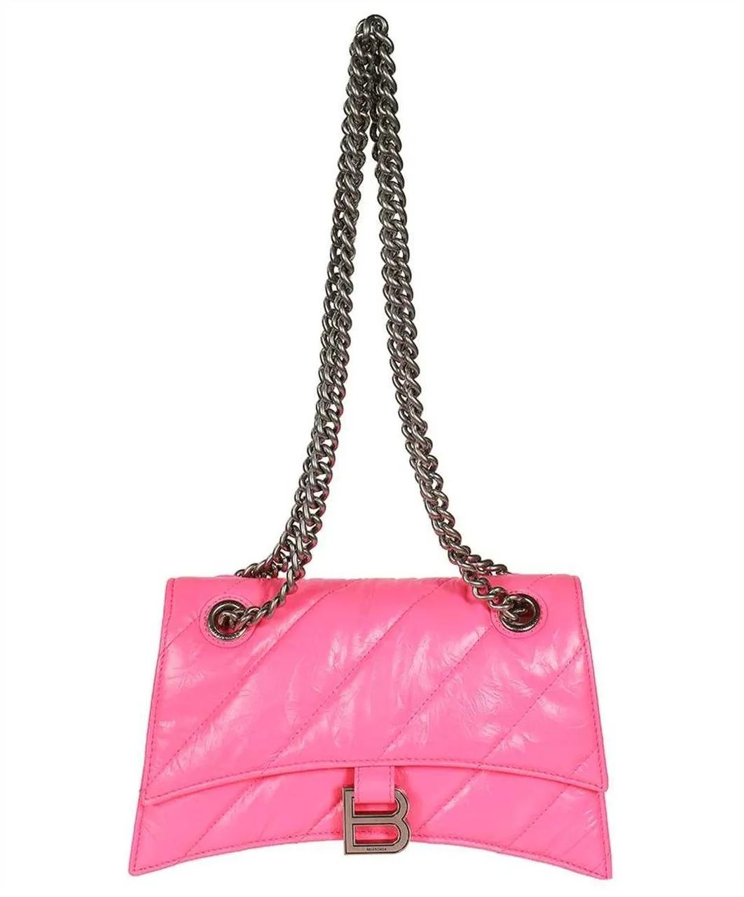 Balenciaga Hobo bags - Balenciaga Crush Small Chain Bag in poeder roze
