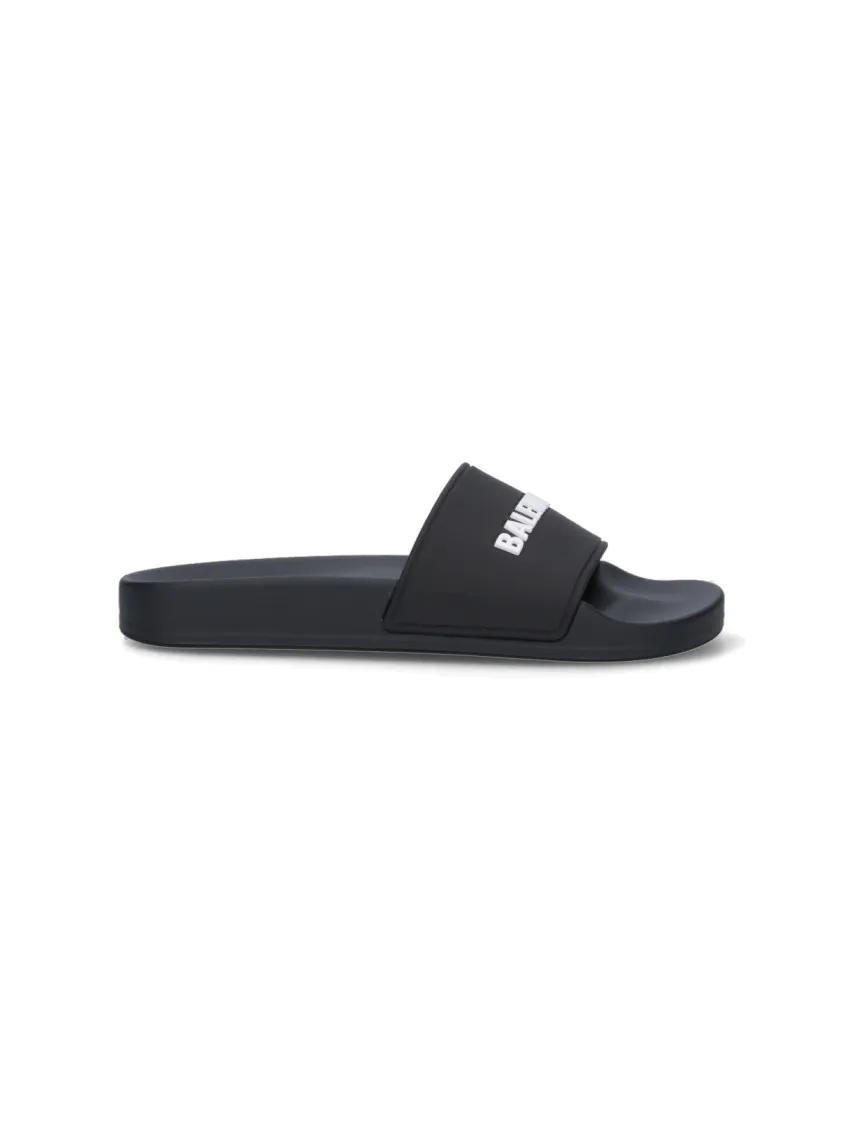 Balenciaga Sandalen - "Pool Side" Slide Sandals - Black in zwart