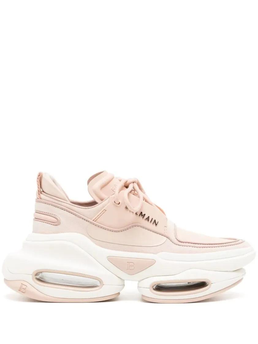 Balmain Low-Top Sneakers - B Bold Low-Rubberized Sneakers in roze