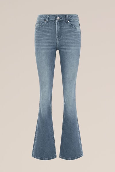 Blue Ridge - Dames bootcut jeans - Mid waist - Grijs - Katoen - Maat: 26/30