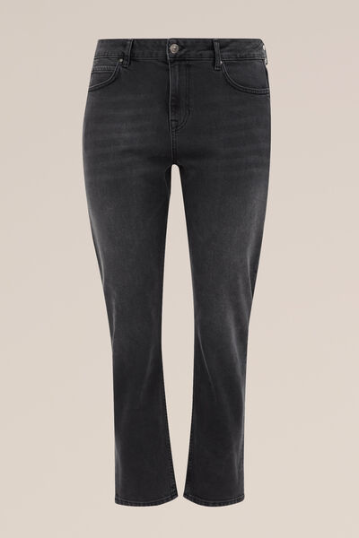 Blue Ridge - Dames boyfriend jeans - Curve - Mid waist - Donkergrijs - Katoen - Plus Size Maat: 44