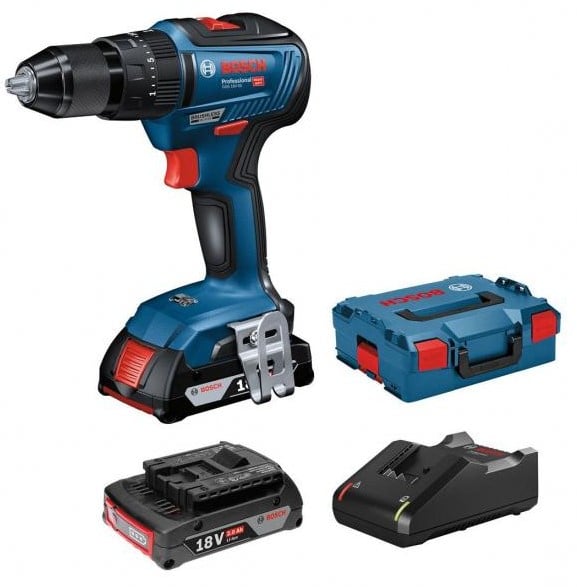 Bosch Blauw GSB 18V-55 Professional | Accu Schroefklopboormachine | L-BOXX 136 | GBA 18V 2.0Ah - 06019H5301