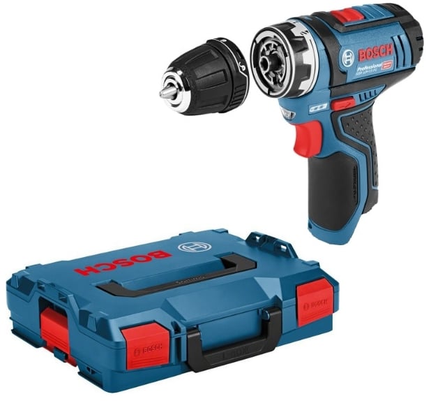Bosch Blauw GSR 12V-15 FlexiClick Accuschroefboormachine + GFA 12-B | zonder accu's en lader in L-boxx - 06019F6002
