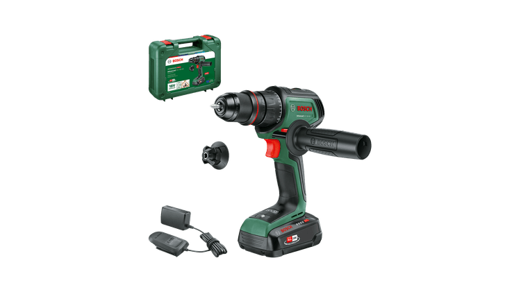 Bosch Groen AdvancedDrill 18V-80 QuickSnap Accuschroefboormachine | 1-uurslader (AL 18V-20) en 1x 18 V Li-Ion accu (2,5 Ah)) - 06039E2001