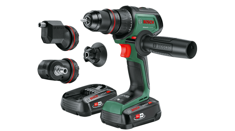 Bosch Groen AdvancedDrill 18V-80 QuickSnap Accuschroefboormachine | 45-min. lader (AL 18V-44) en 2x 18 V Li-Ion accu's (2,5 Ah)) - 06039E2004