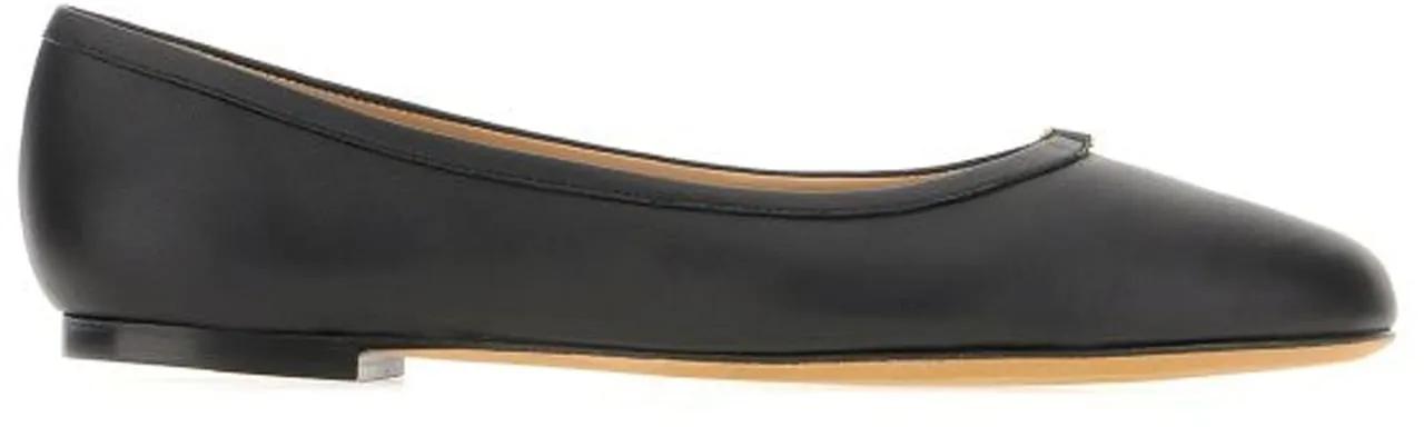 Chloé Slippers & Mules - Chloe Leather Ballerina Flats in zwart