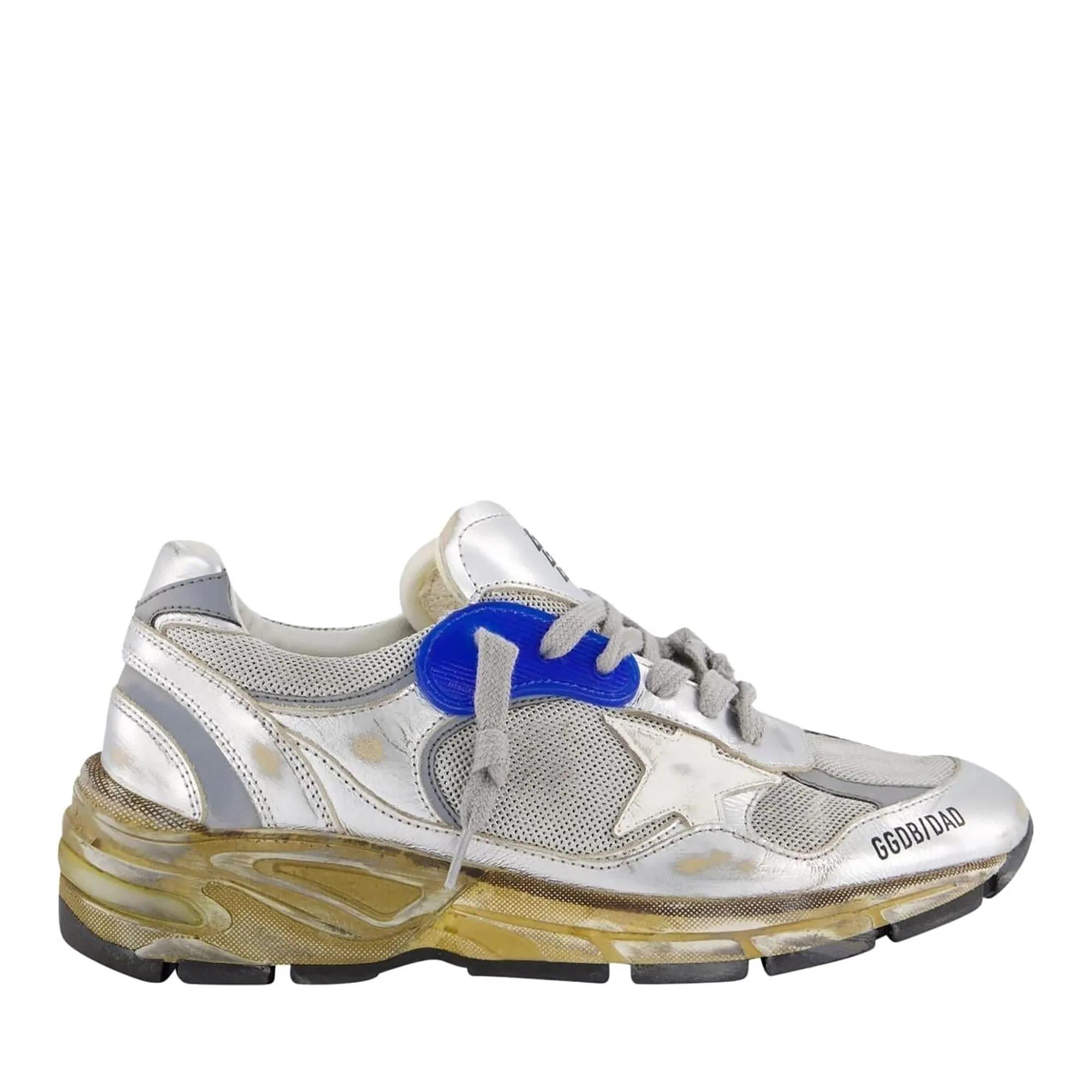 Golden Goose Low-Top Sneakers - Dad Running Sneakers in staalgrijs