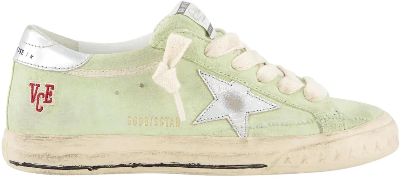 Golden Goose Low-Top Sneakers - Dames Super-Star Sneaker Groen in groen