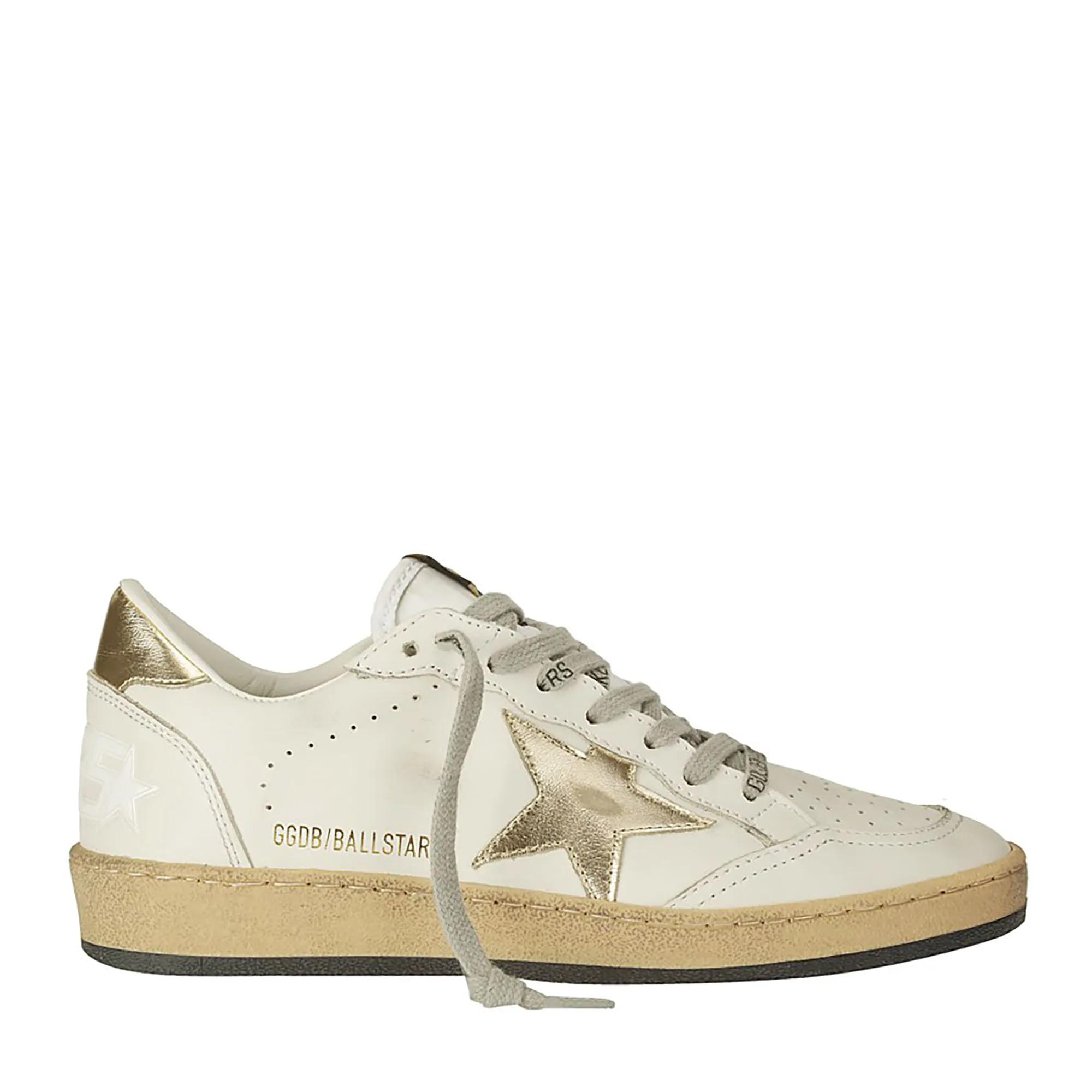 Golden Goose Low-Top Sneakers - Leather Sneakers With Pierced Tip in wit
