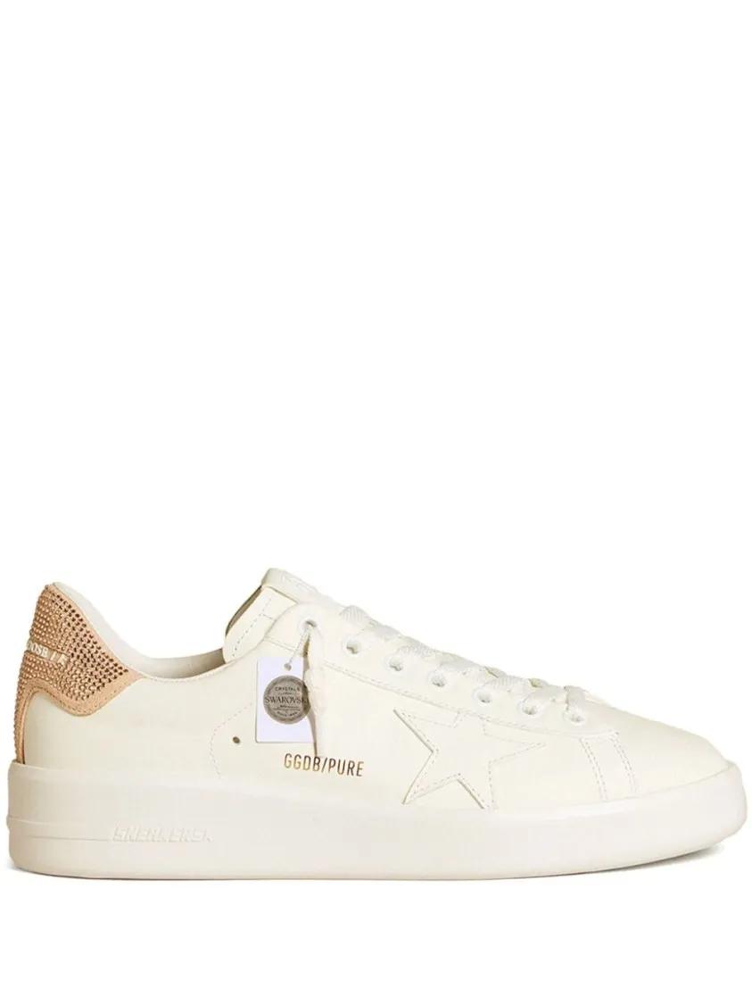 Golden Goose Low-Top Sneakers - Light Beige Leather/Suede Blend Pure Star Sneakers in beige