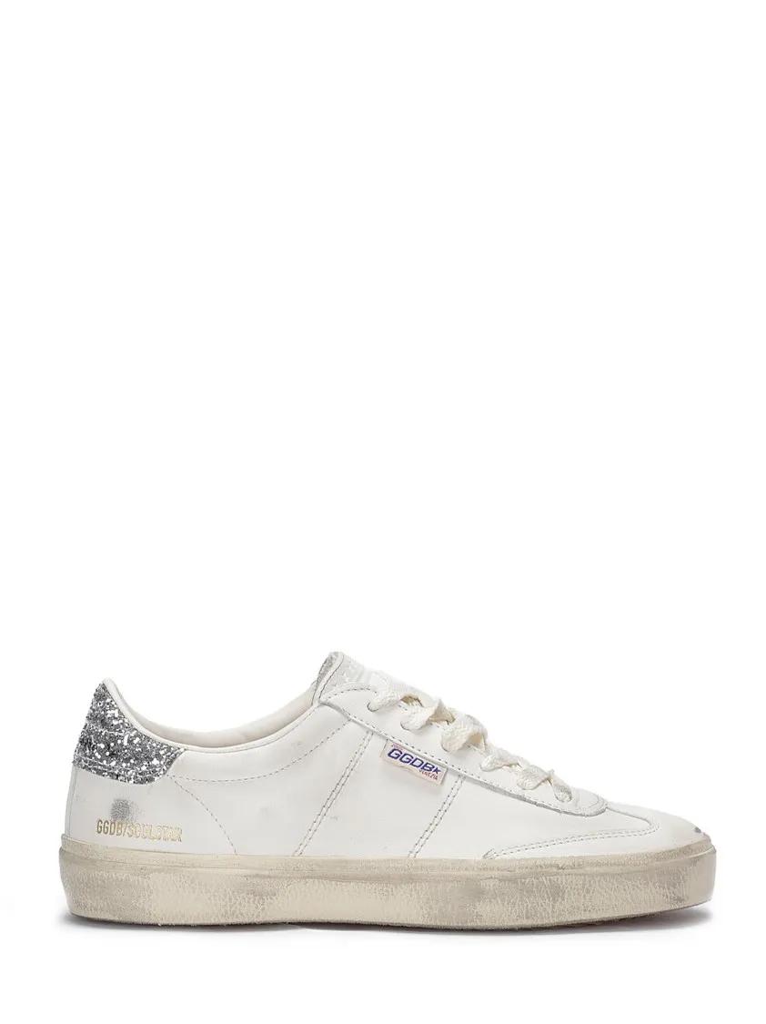 Golden Goose Low-Top Sneakers - Soul Star Leather Sneakers in wit