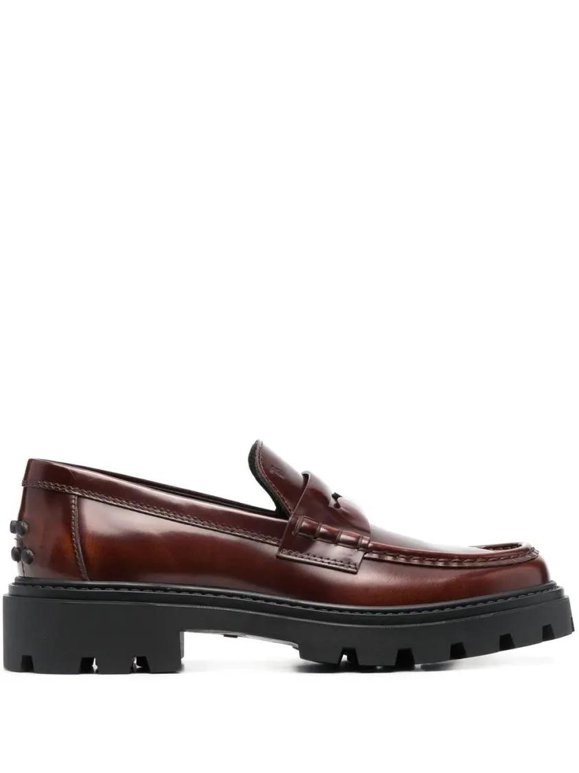 - Gomma Pesante Loafers in bruin