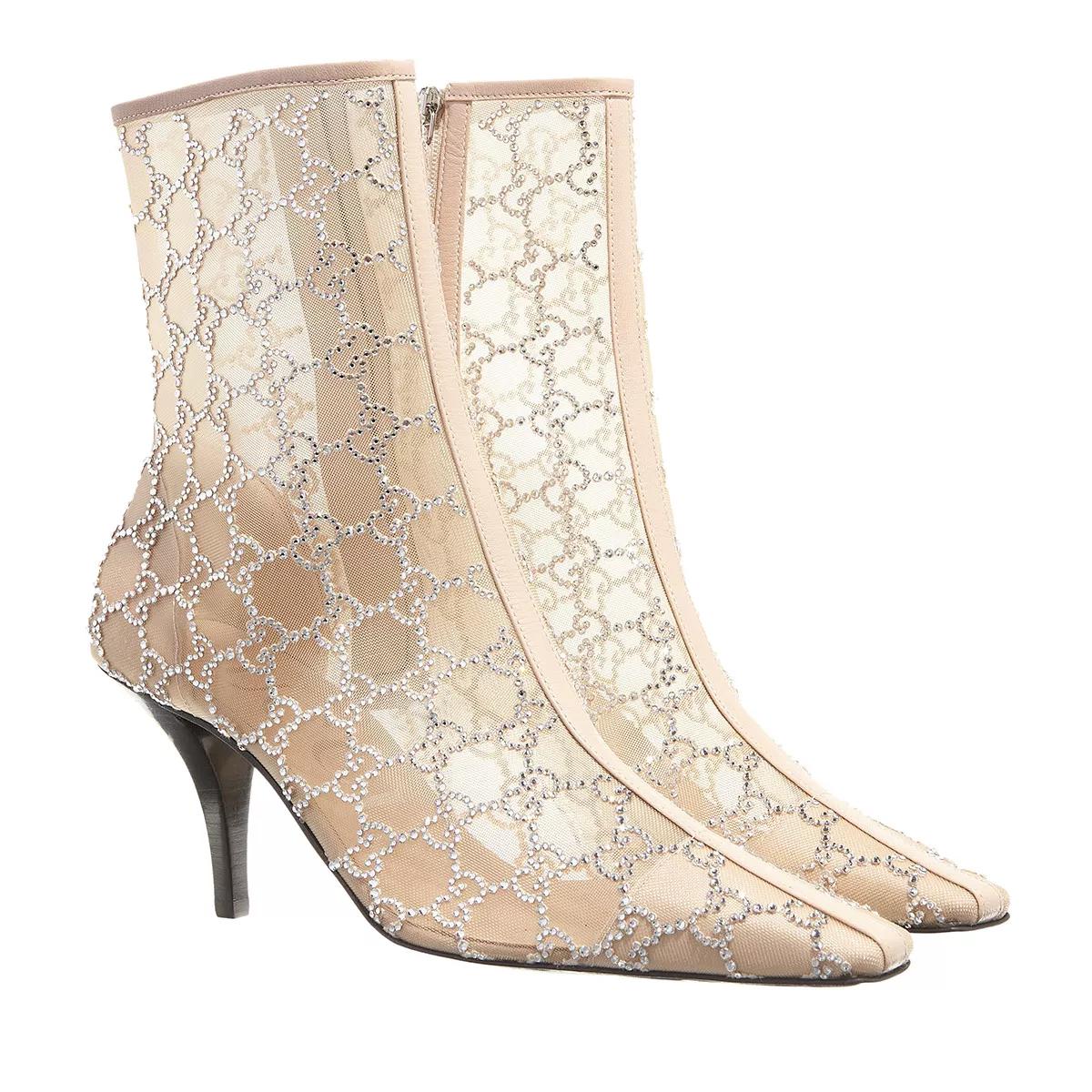 Gucci Boots & laarzen - GG Mid-Heel Boot in crème