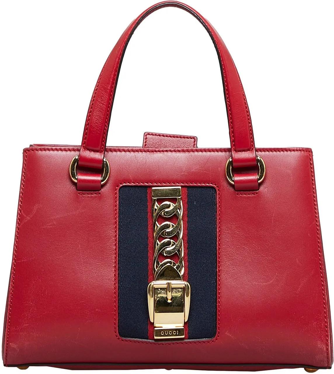 Gucci Hobo bags - 2000-2015 Sylvie Web Top Handle Satchel in rood