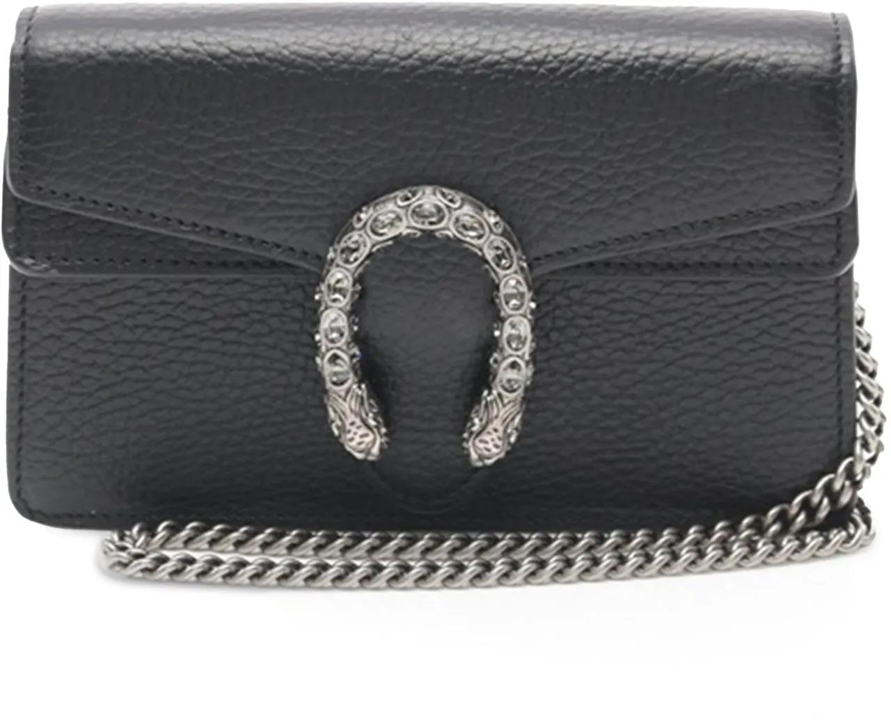 Gucci Hobo bags - 2016-2023 Super Mini Dionysus Leather Crossbody Ba in zwart