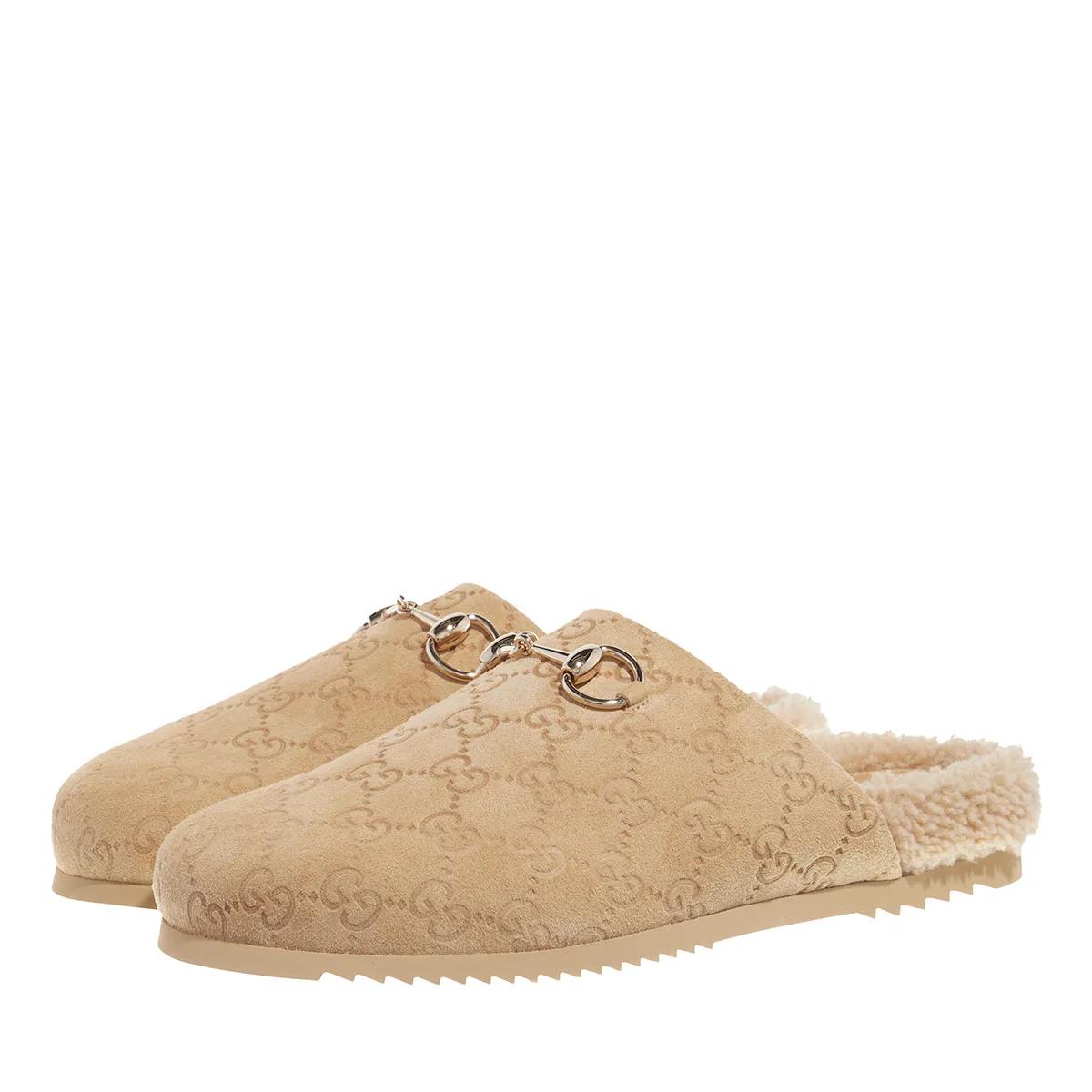 Gucci Slippers & Mules - GG Suede Mules in beige