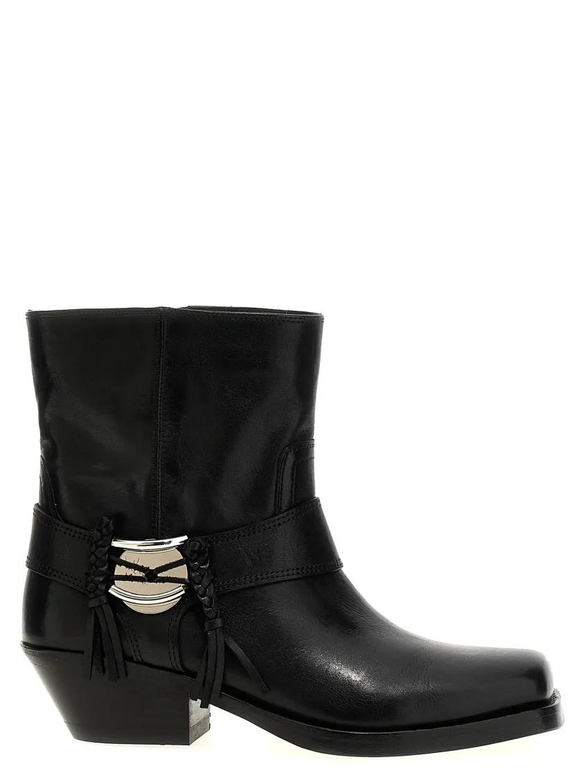 Isabel Marant Boots - 'Akson Gaucho' Ankle Boots in zwart