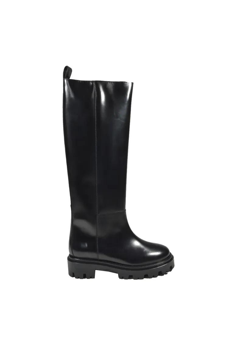 Isabel Marant Boots - Black Leather Cener Boots in zwart