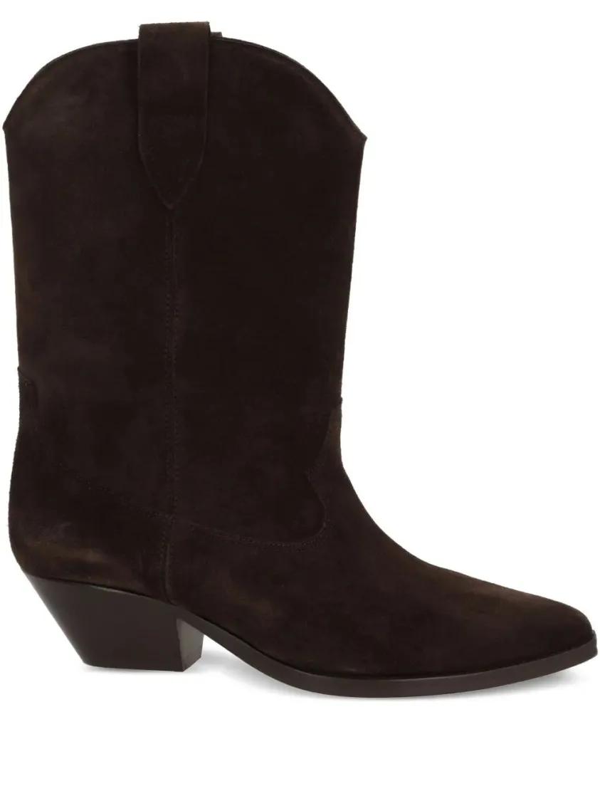 Isabel Marant Boots - Suede Point-Toe Boots in zwart