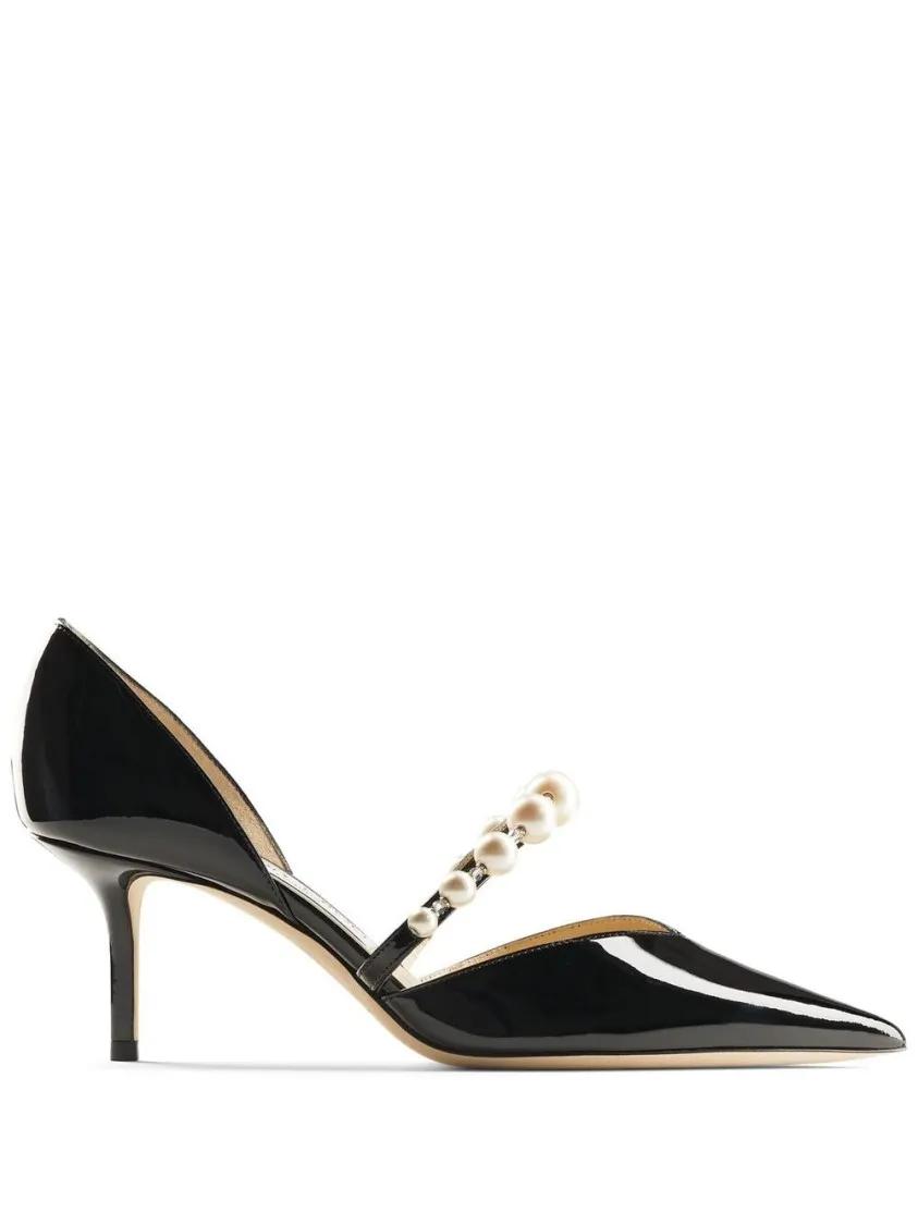 Jimmy Choo Hoge hakken - Pointed Toe Pumps With Faux-Pearl Embellishment in zwart
