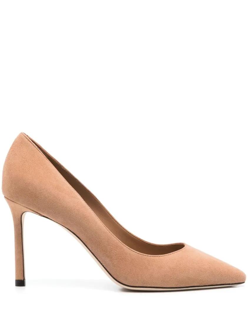 Jimmy Choo Hoge hakken - Pointed Toe Slip-On Pumps With High Stiletto Heel in beige