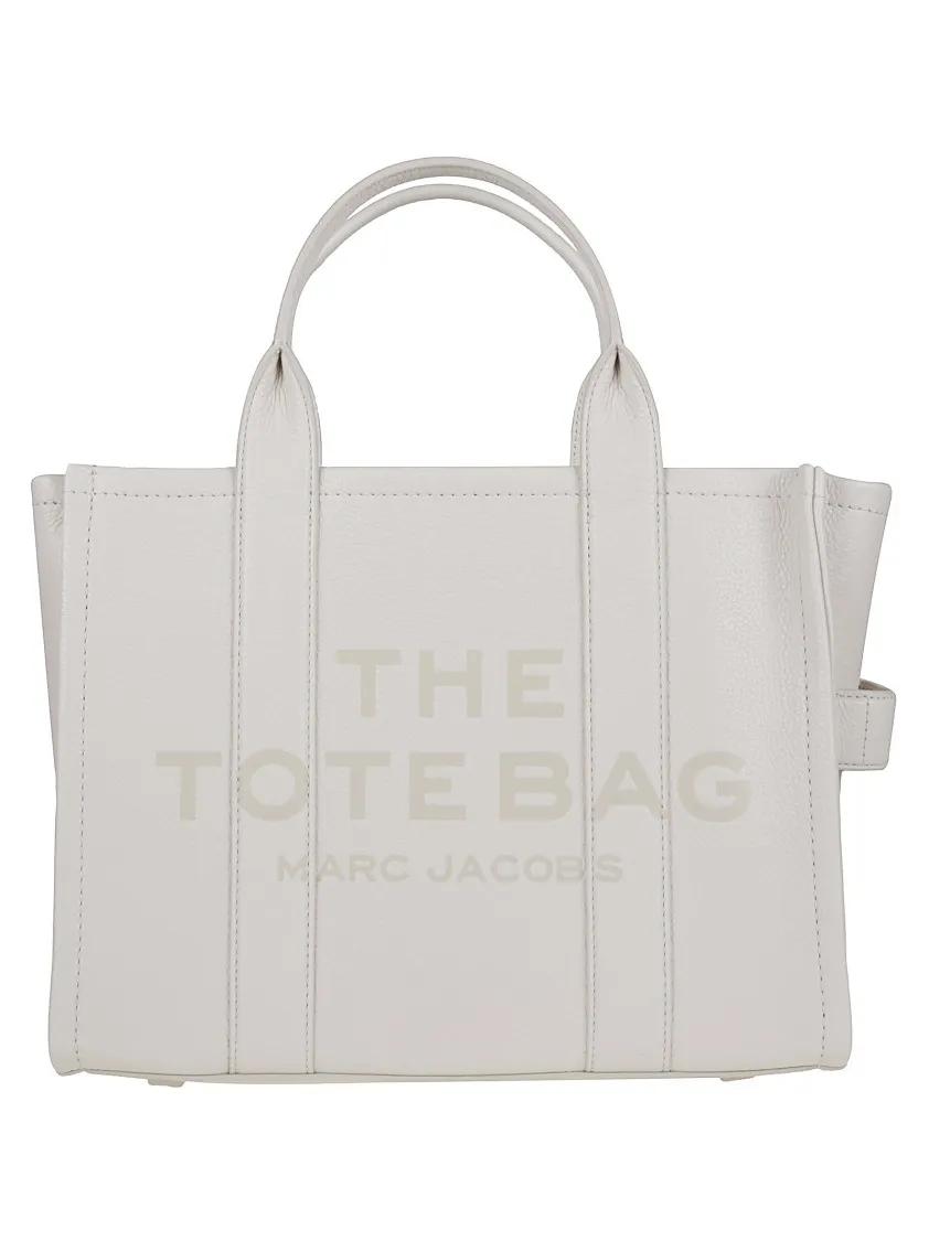 Marc Jacobs Shoppers & Totes - Grainy Leather Small Tote Bag in zilver