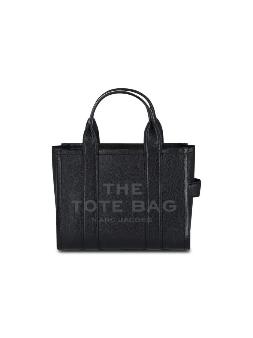 Marc Jacobs Shoppers & Totes - Small 'The Leather' Tote Bag - Black in zwart