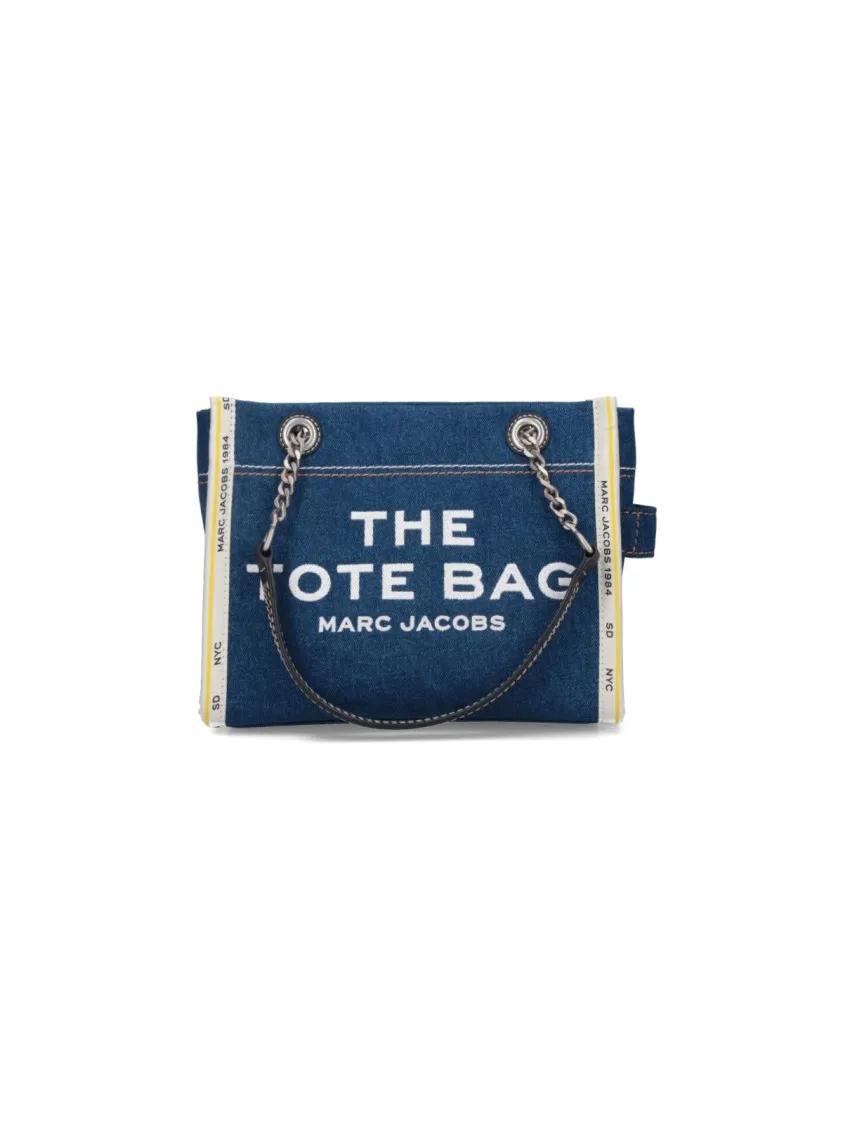 Marc Jacobs Shoppers & Totes - Small Tote Bag "The Denim Chain" - Blue in blauw
