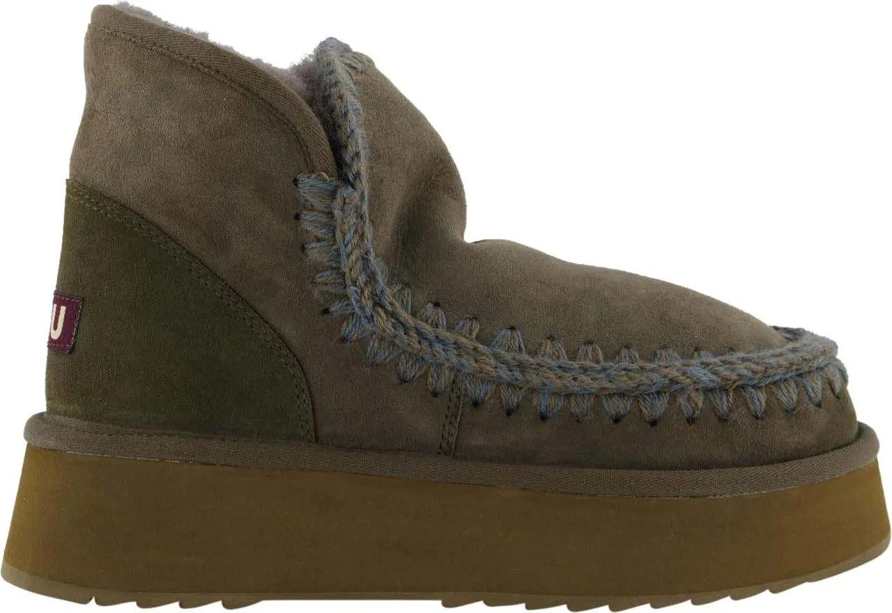 Mou Boots - Dames Mini Eskimo Platform Boot in groen