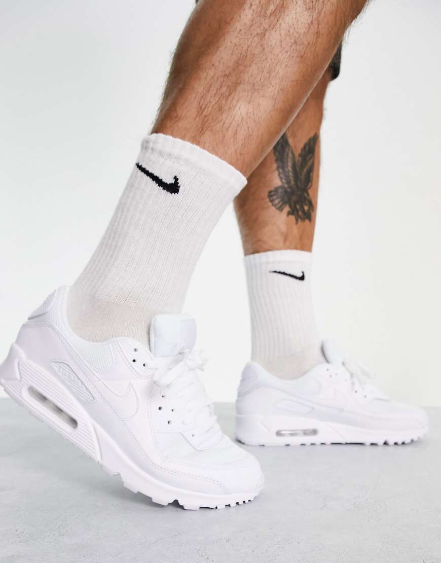 Nike - Air Max 90 Recraft - Komplett weiße Sneaker