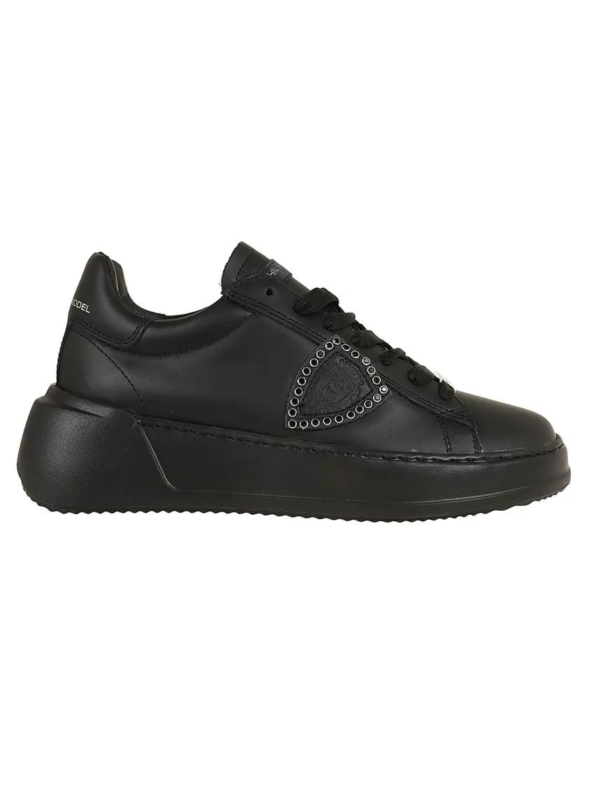 Philippe Model Low-Top Sneakers - Tres Temple Low Sneaker in zwart
