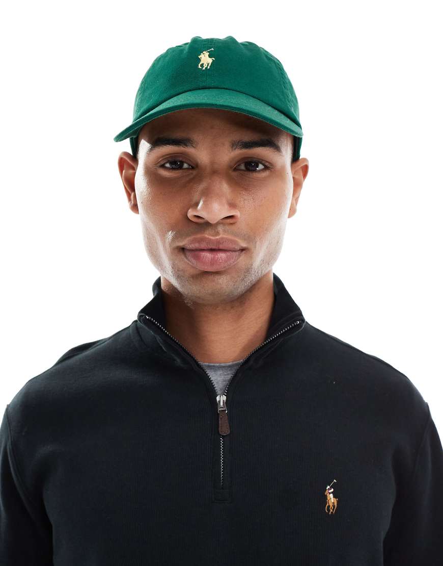Polo Ralph Lauren - Baseballkappe in Grün mit Polospieler-Logo
