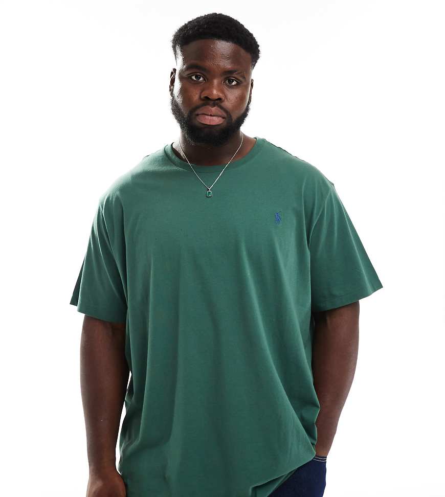 Polo Ralph Lauren Big & Tall - T-Shirt in Dunkelgrün mit Markenlogo