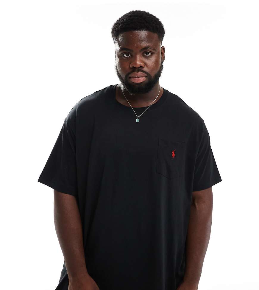 Polo Ralph Lauren Big & Tall - T-Shirt mit Logo in Schwarz