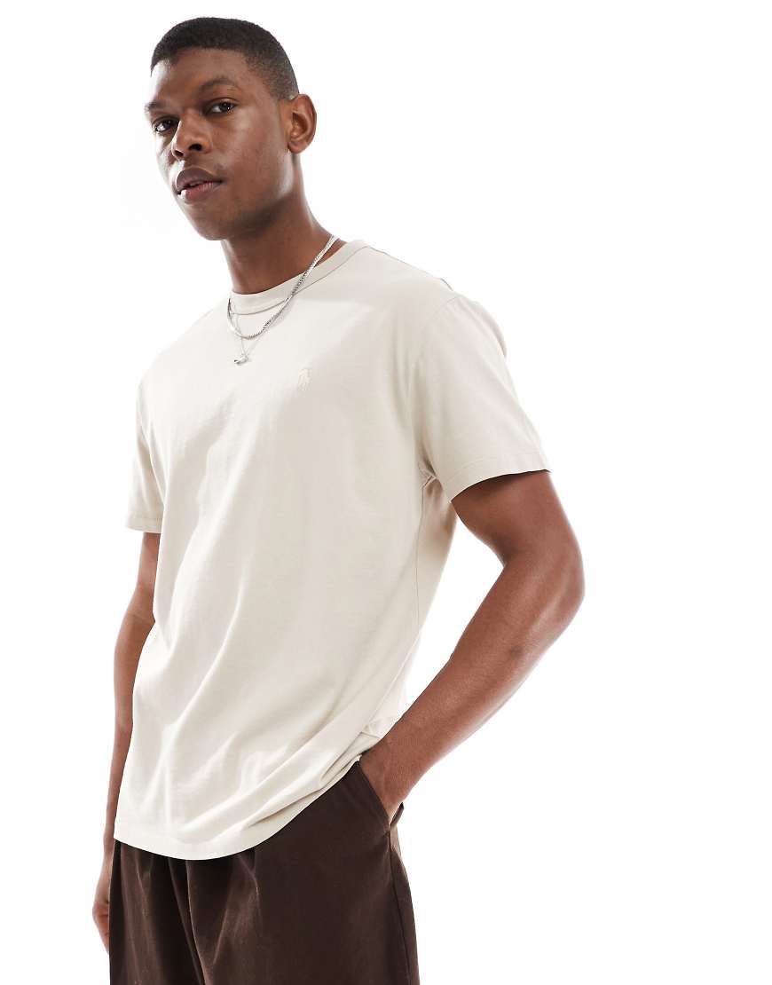 Polo Ralph Lauren - Mittelschweres Oversize-T-Shirt in Steinbeige mit Markenlogo-Neutral