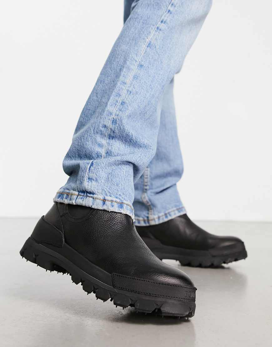 Polo Ralph Lauren - Oslo - Klobige Chelsea-Stiefel in Schwarz