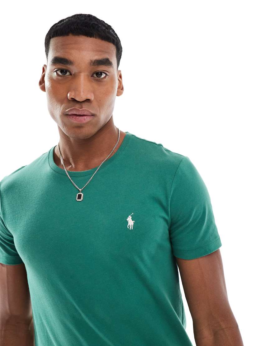 Polo Ralph Lauren - T-Shirt in Dunkelgrün mit normalem Schnitt und Markenlogo