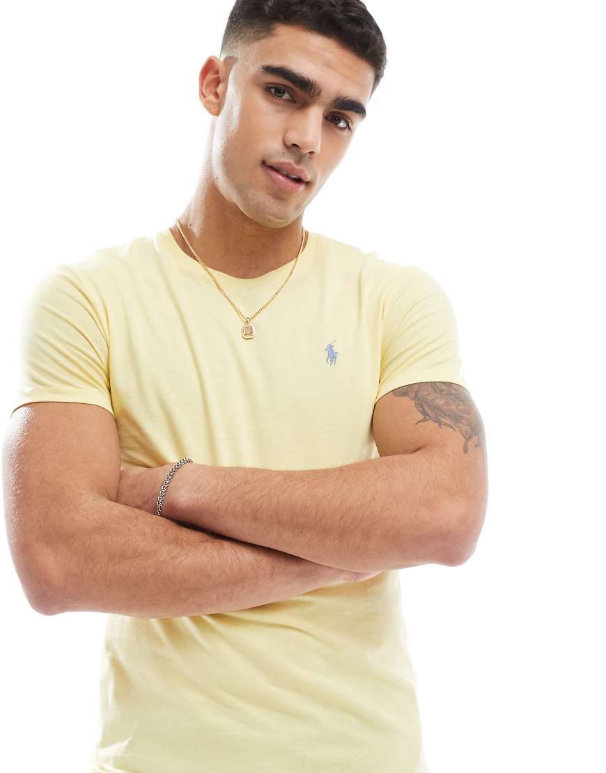 Polo Ralph Lauren - T-Shirt in Gelb in regulärer Passform mit Markenlogo